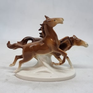 Carl Scheidig Grafenthal horse figurines | Scheidig porcelain statue | Germany vintage figurine |