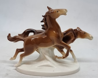 Carl Scheidig Grafenthal horse figurines | Scheidig porcelain statue | Germany vintage figurine |