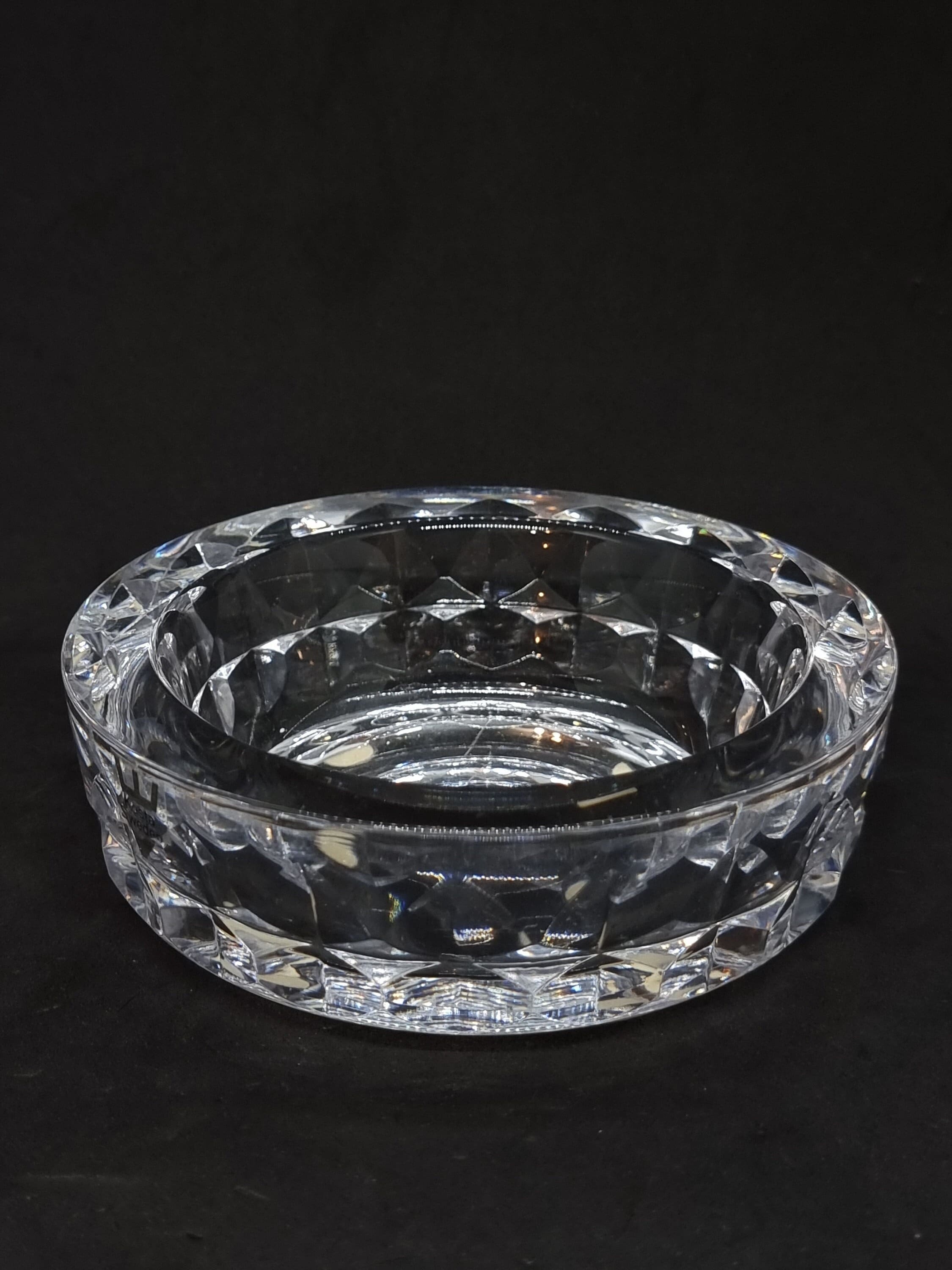 Kosta Boda 猫と牛　アッシュトレイ セット1960年代 Vintage Kosta Boda Crystal Glass Ashtray | Signed 