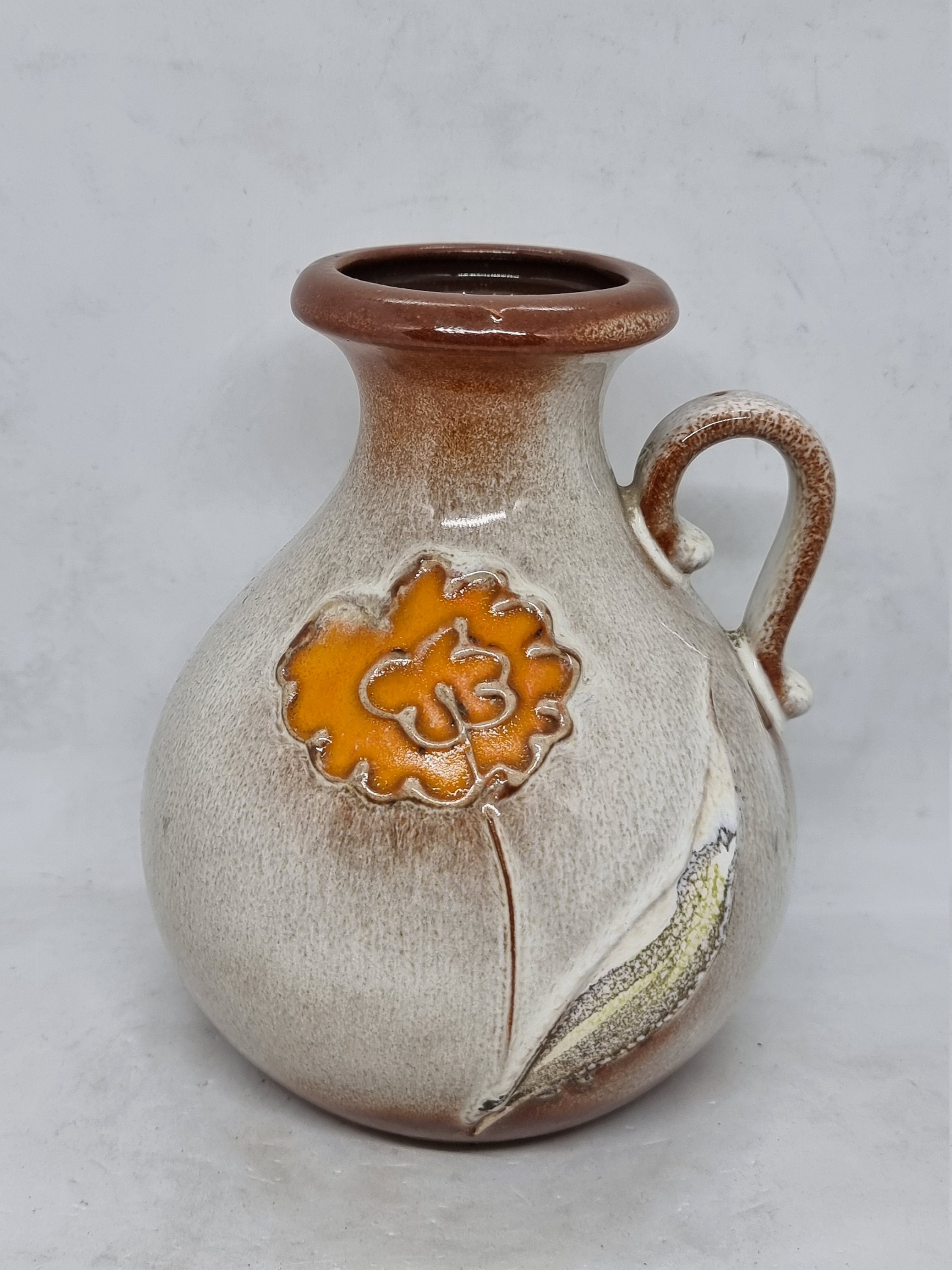 TO_OT 　Scheurich Lora 495-16花瓶 Vintage SCHEURICH KERAMIK Vase No. 495-16 | Art Pottery Vase | WGP