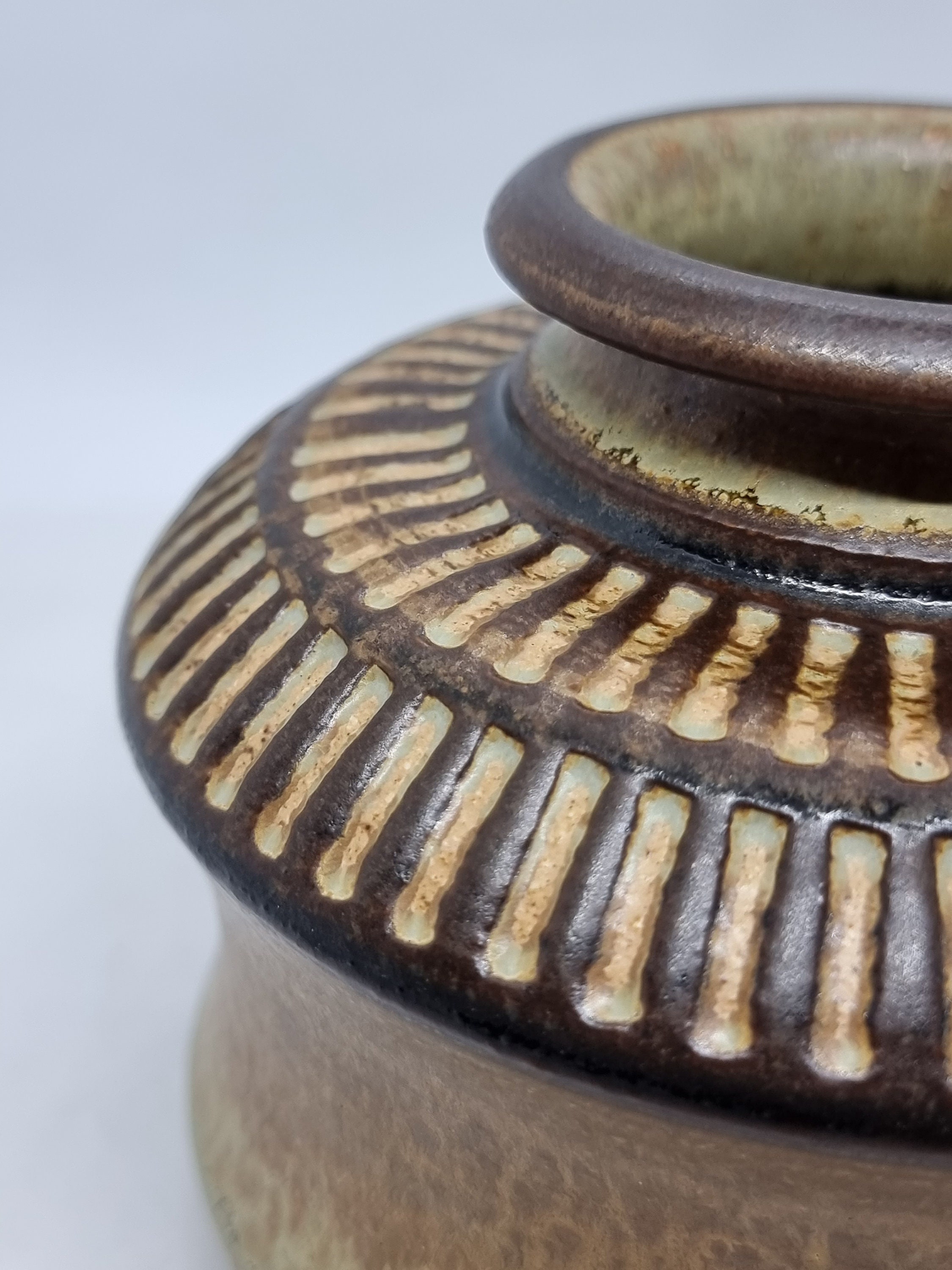 Vintage Soholm Denmark Stoneware Vase | Designed by Joseph Simon