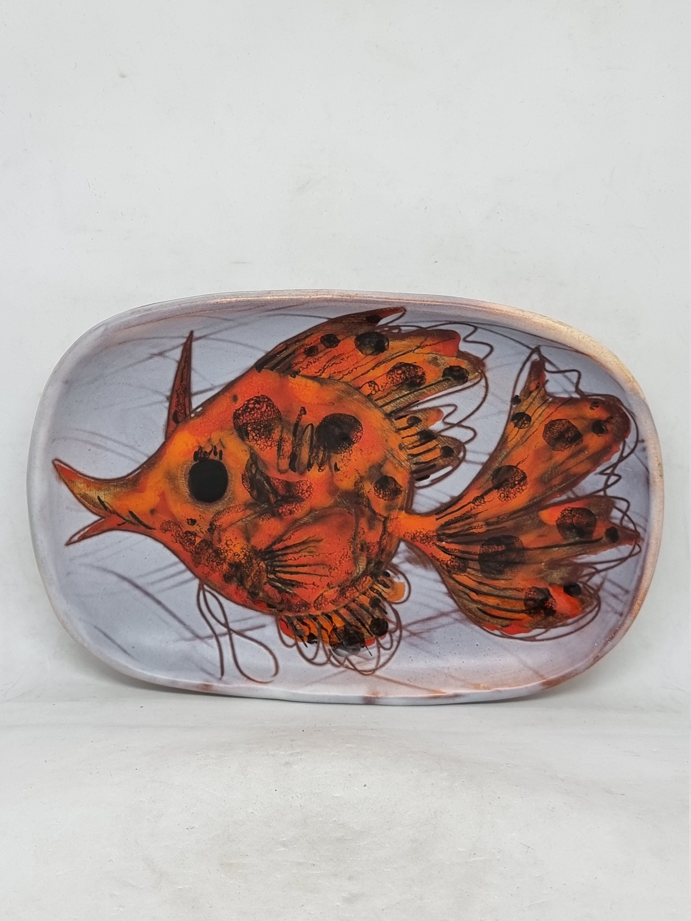 Majolica Fish Bowl - Etsy