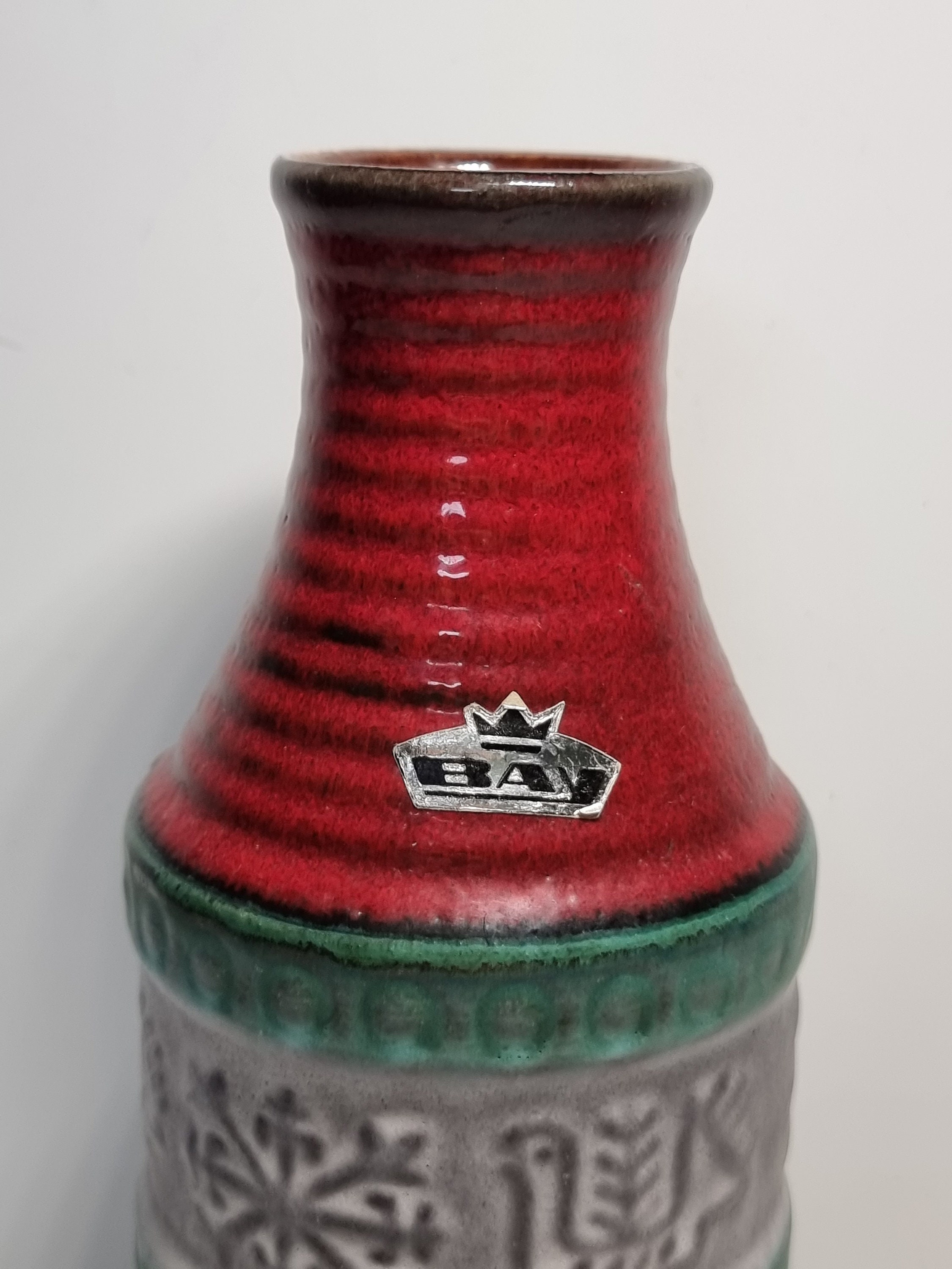 Vintage West Germany Bay Ceramic Vase (64-20) | Bay Keramik | - Etsy