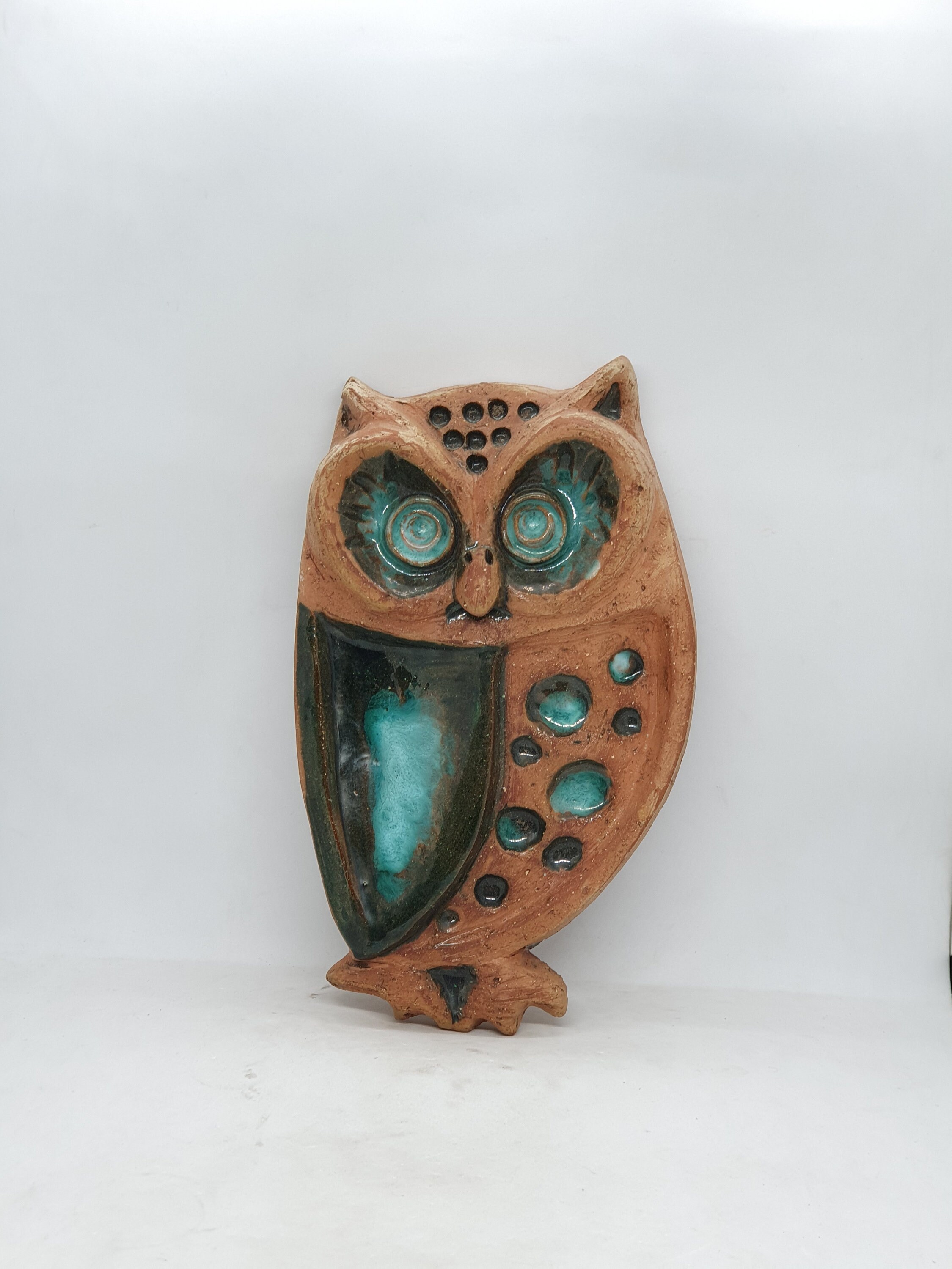 Vintage Swedish ceramic Laholm "OWL" wall plaque | Mid Century Plaque | Scandinavian Ceramic | Vintage Wall Hanging |