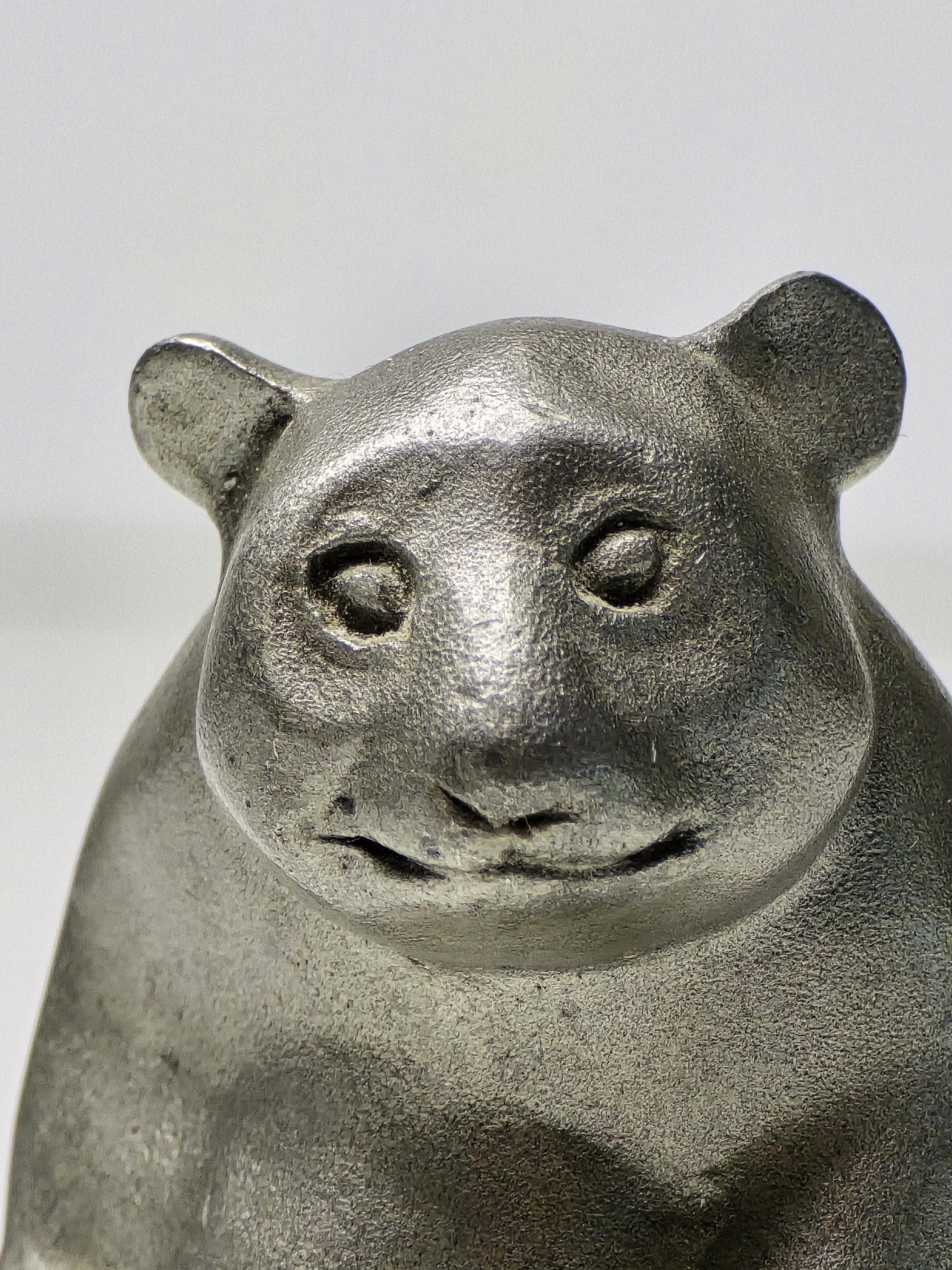 ヴィンテージ セランゴール ピューター製 ミニチュア パンダ