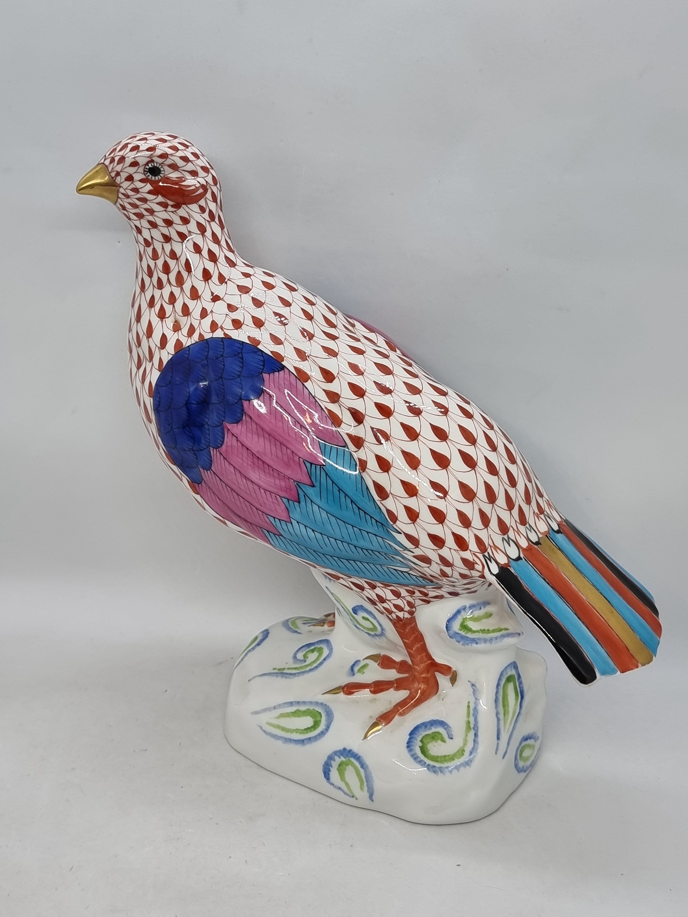 ヘレンド ハンガリー HVNGARY HANDPAINTED 置物 白鳥 椋40）HEREND