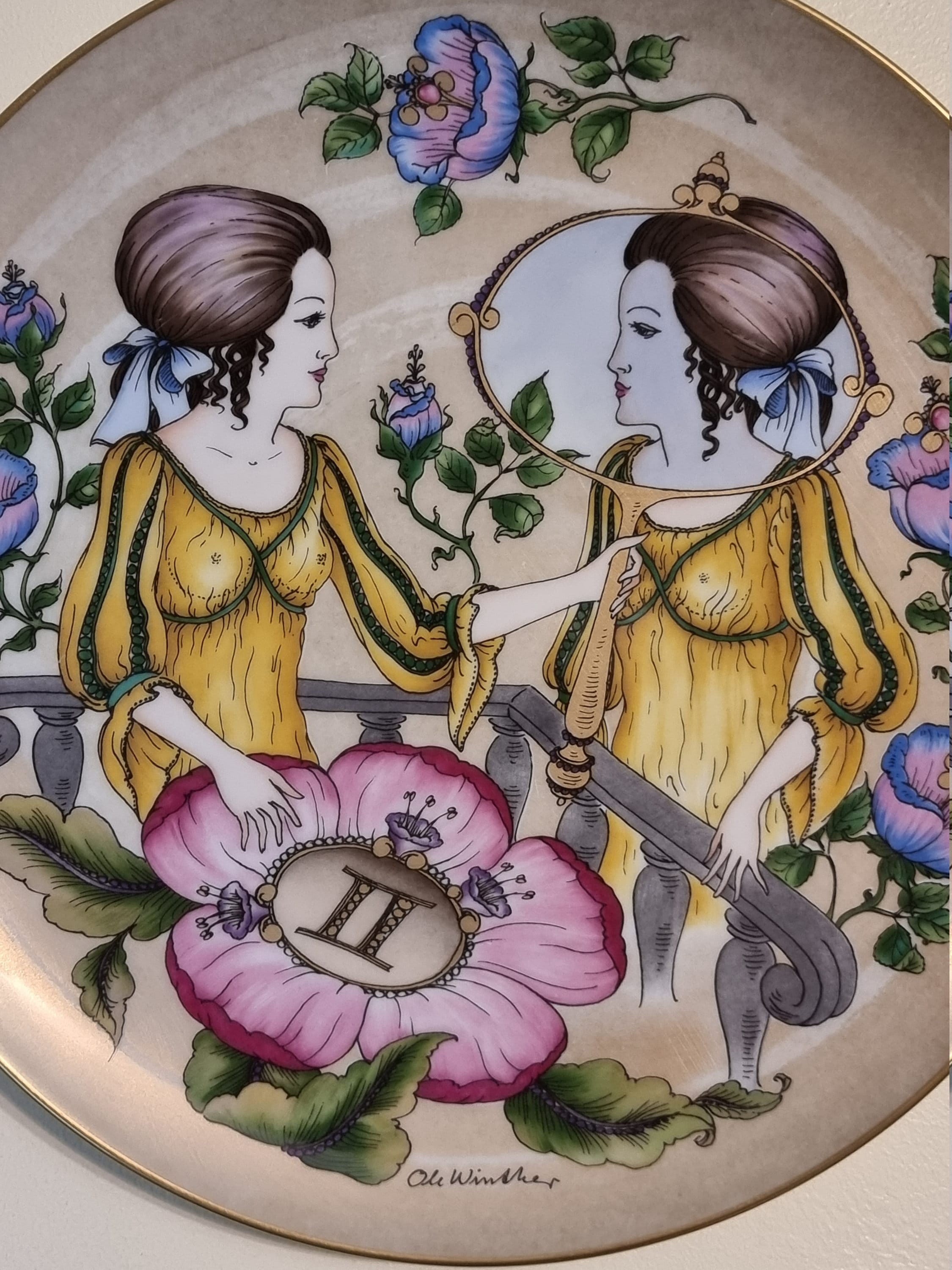 フッチェンロイターの黄道十二宮の壁掛けプレート | ドイツ 2000 年