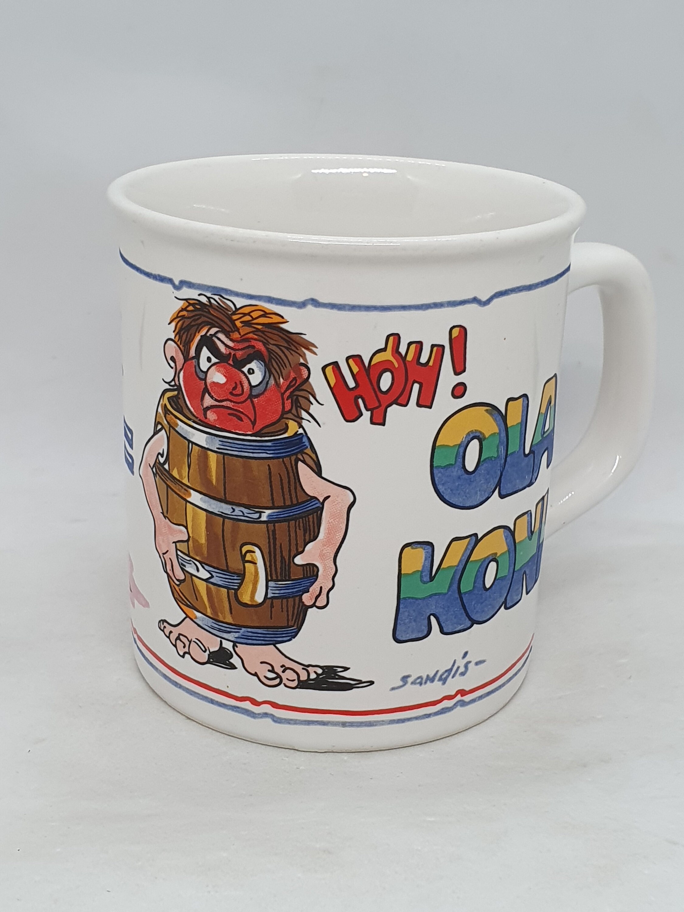 Made In Norway Vintage Norsk ceramic mug Art Deco
