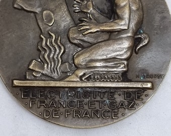 Médaille EDF-GDF – Bronze – XXème – Gravée Par H. Dropsy – Collection