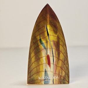 Rare Kosta Boda &quot;Stand Tall Halfboat Mini-Sculpture by Bertil Vallien – Model 99311, Collectible Swedish Art Glass