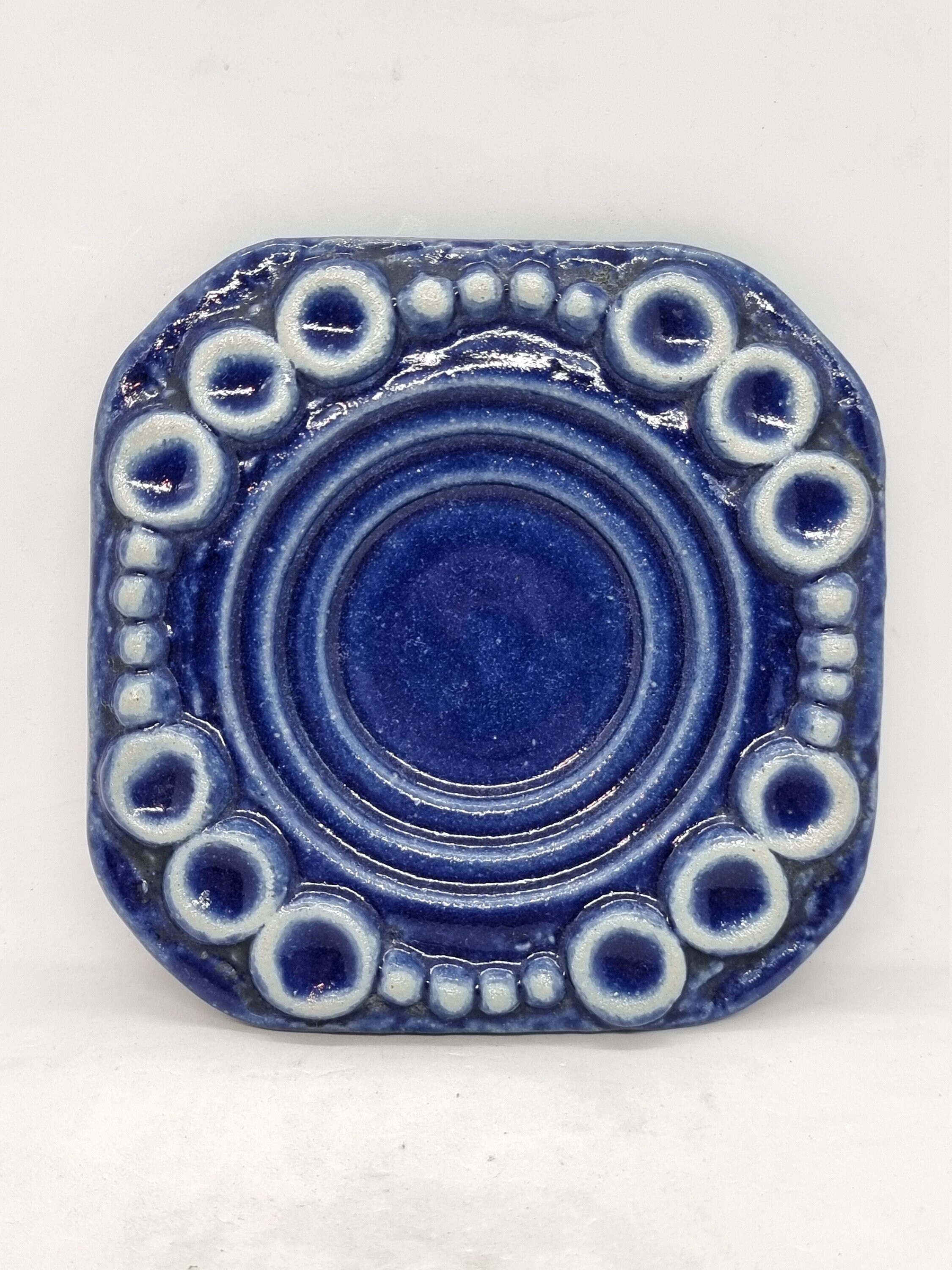 Vintage EGO Stengods Ceramic Ashtray | Willi Fischer Sweden 1960