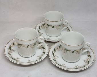 Vintage Furstenberg porcelain cups and saucers | Made in Germany |