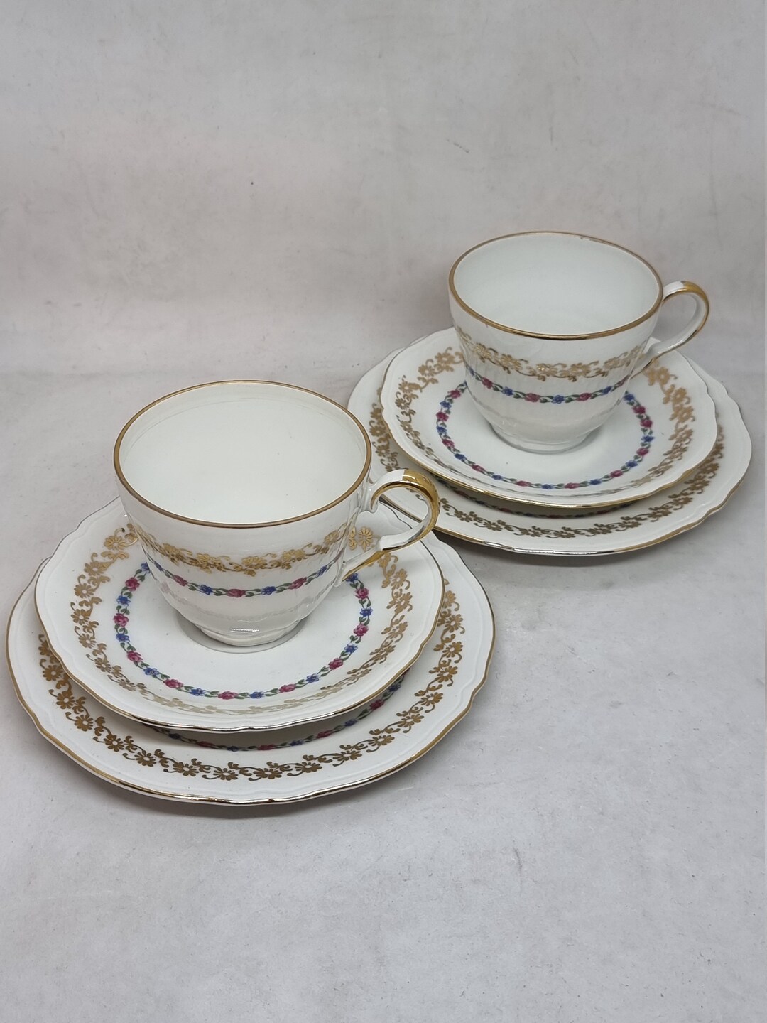 2x Vintage durham China Cups and Saucers Made in England Etsy