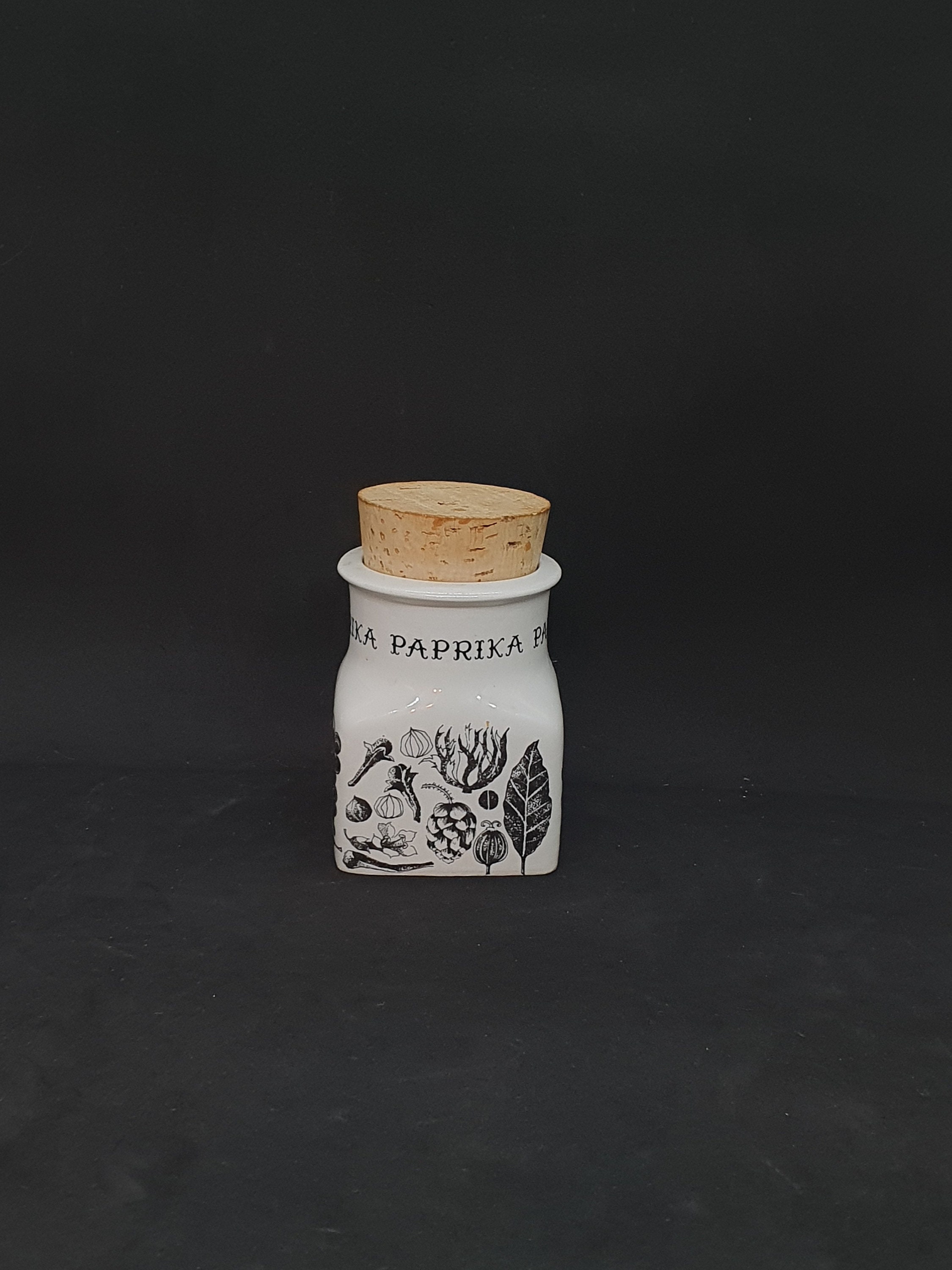 Arabia Maustekuvat Thyme Spice Jar, Vintage