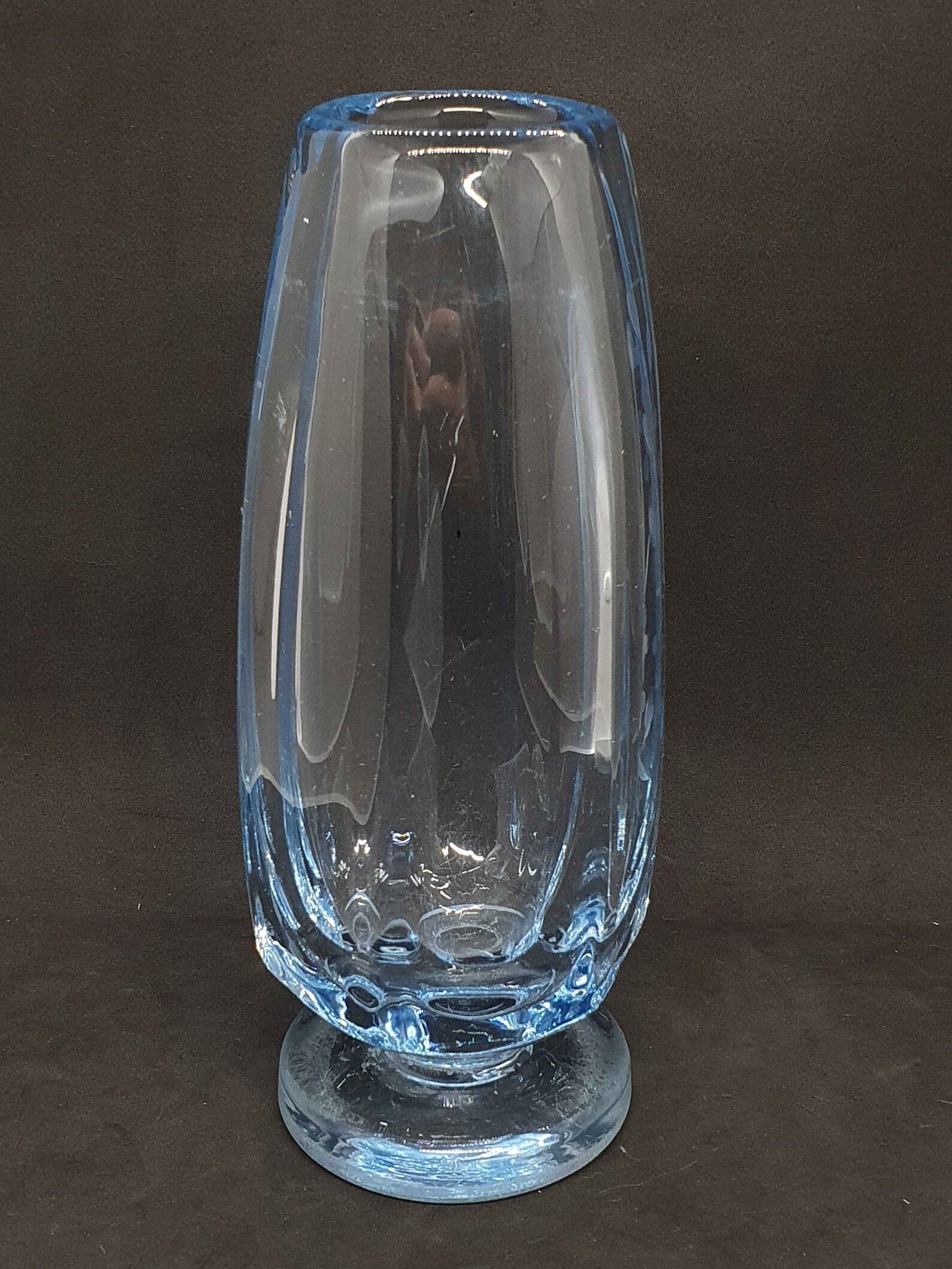 Orrefors Crystal Glass Vase Made in Sweden 1960 Etsy