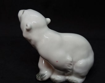 Lomonosov LFZ USSR White Polar Bear | Russian Porcelain | - Etsy