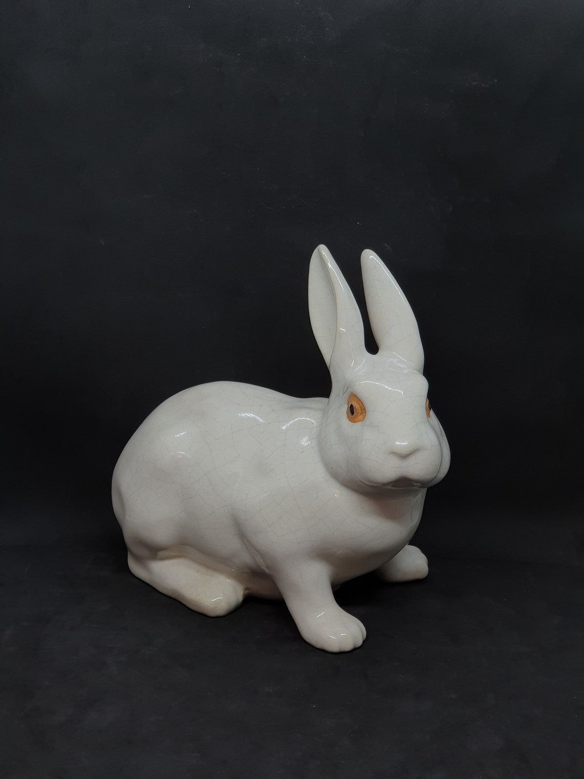 Vintage ceramic rabbit figurine/statue made in West German Etsy