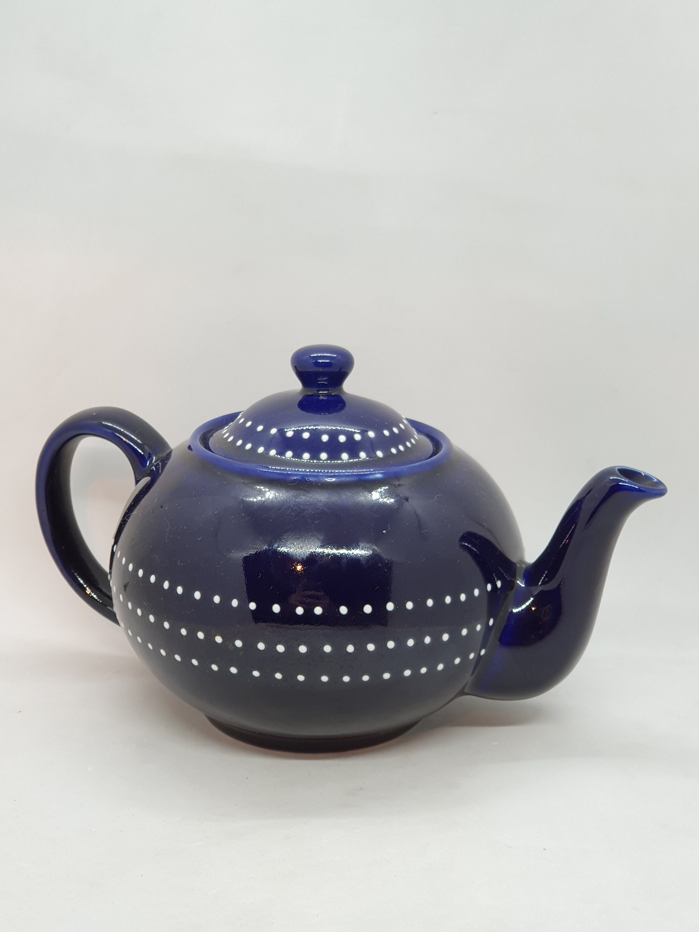 Vintage Royal Norfolk cobalt blue teapot Made in England Etsy