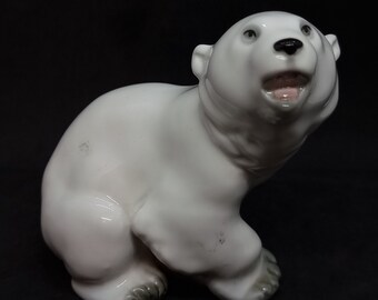 Lomonosov LFZ USSR White Polar Bear | Russian Porcelain | - Etsy