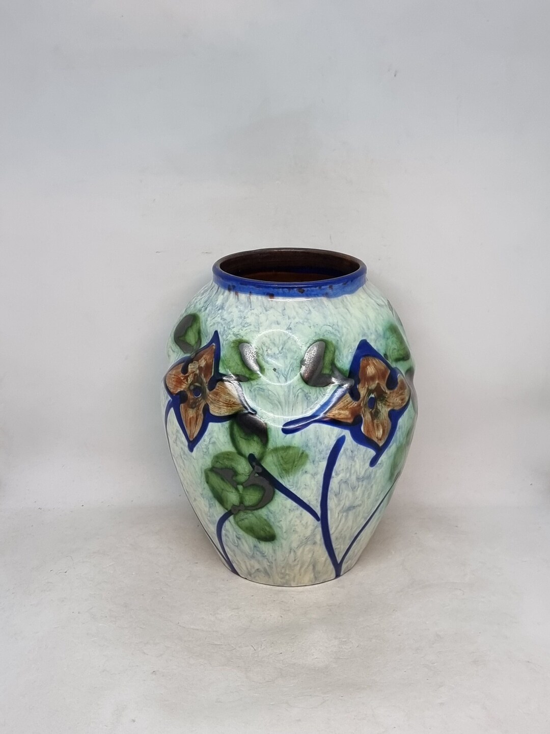 Upsala Ekeby ウプサラエクビィ Risto ウプサラエクビー Upsala Ekeby KARLSKRORA ［花模様のプレートA