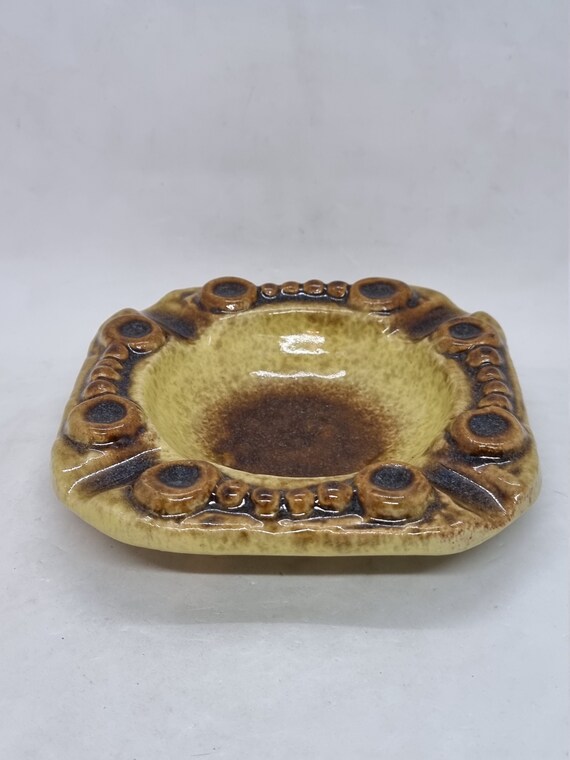 Vintage EGO Stengods Ceramic Ashtray | Willi Fischer Sweden 1960