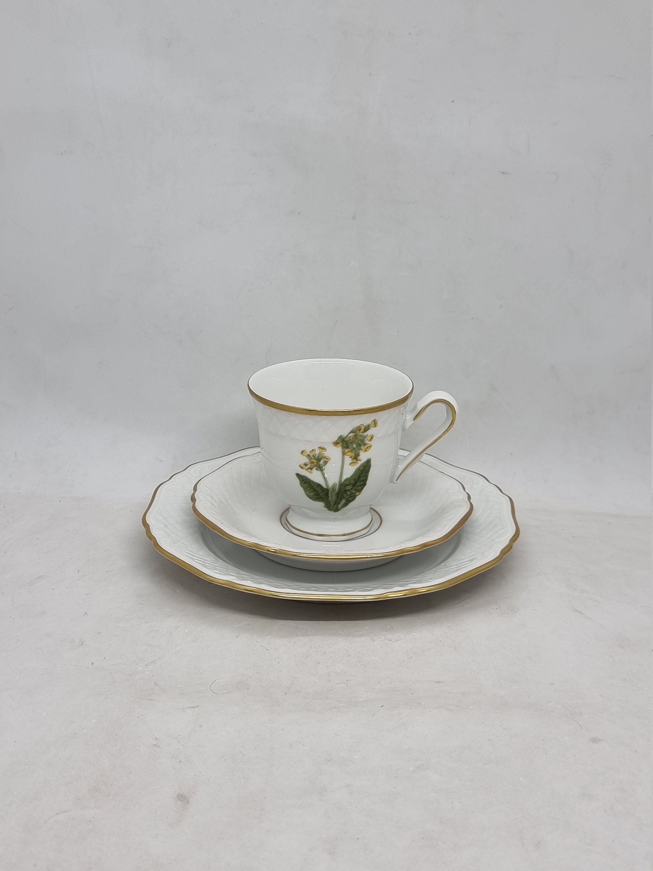 Pottery, Porcelain & Glass Tea Plate Teacup Saucer Christineholm Rose
