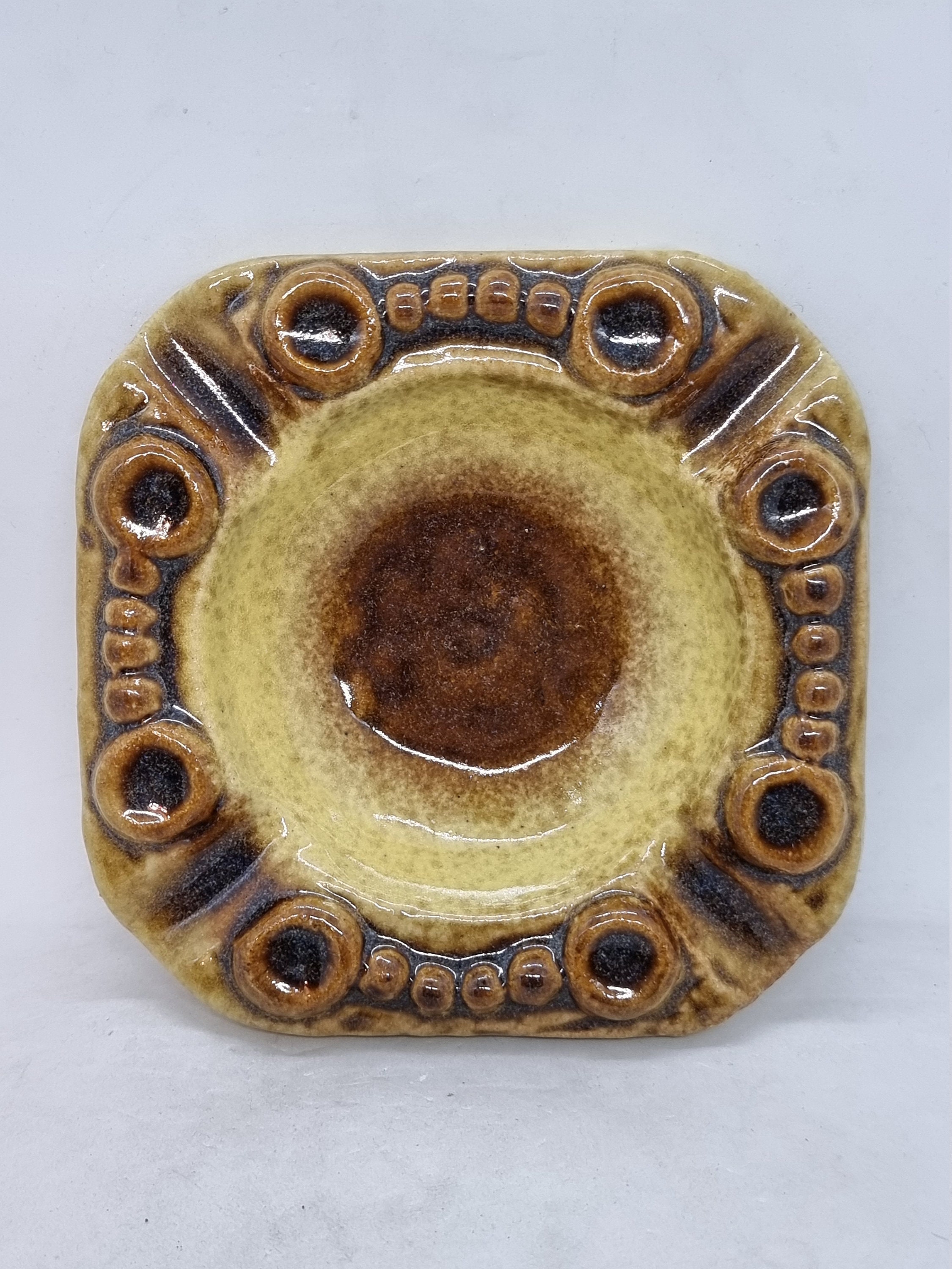 Vintage EGO Stengods Ceramic Ashtray | Willi Fischer Sweden 1960