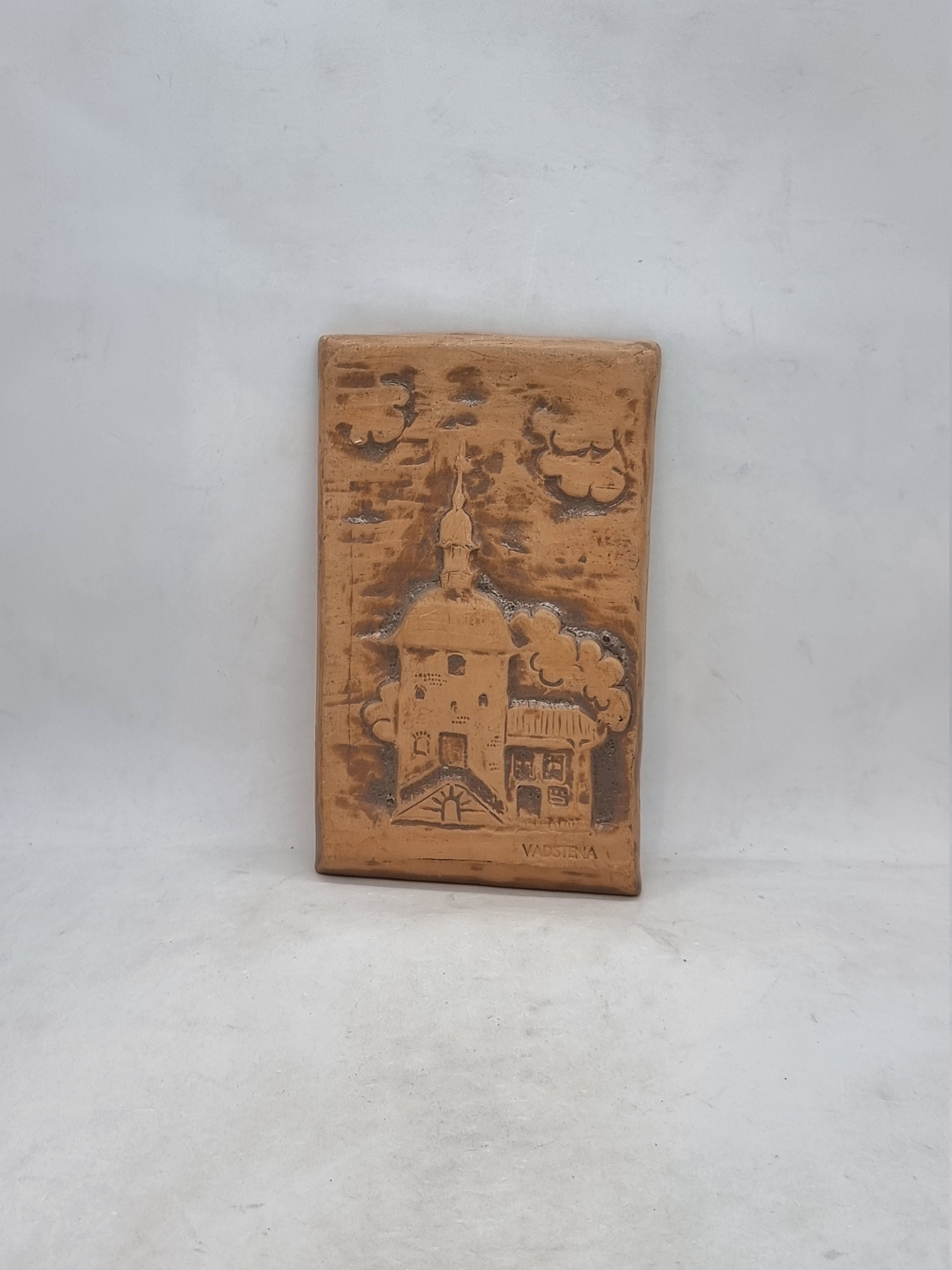 Vintage ceramic wall plaque "Vadstena " | Wall Decor | Made in Sweden |