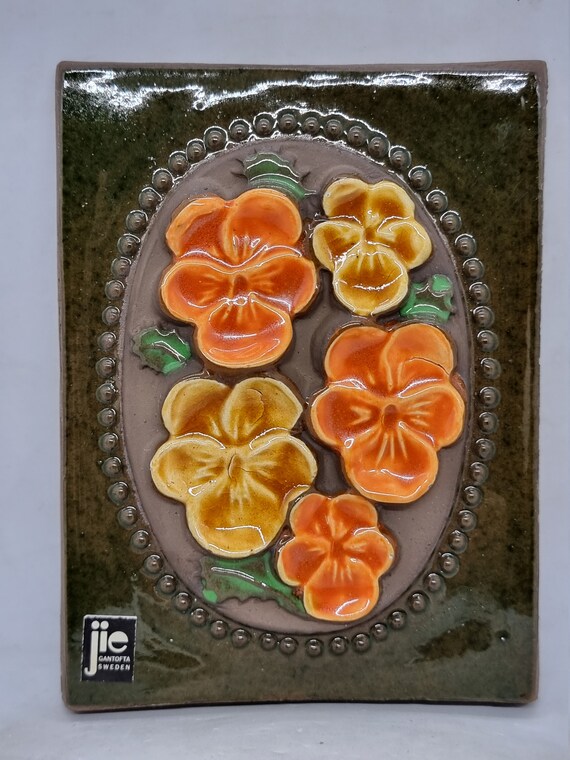 Vintage JIE GANTOFTA Ceramic Wall Plaque No 846 