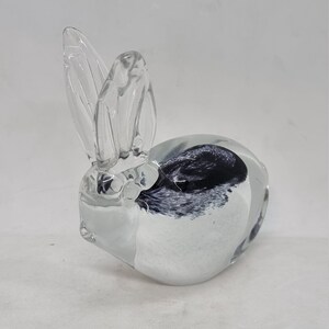 Vintage Sweden art glass rabbit figurine | 1960 Sweden |