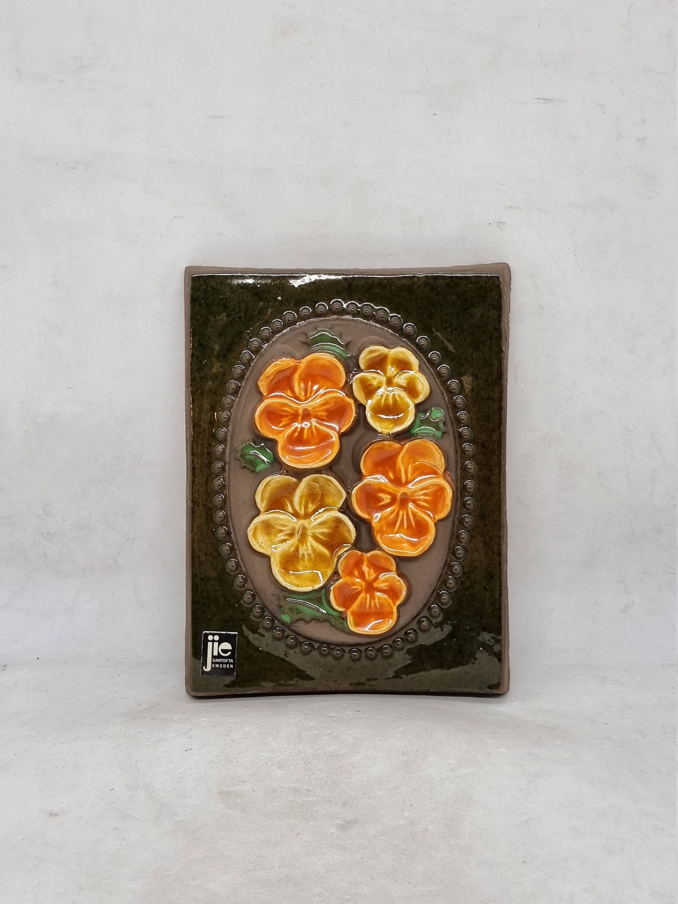 Vintage JIE GANTOFTA Ceramic Wall Plaque No 846 
