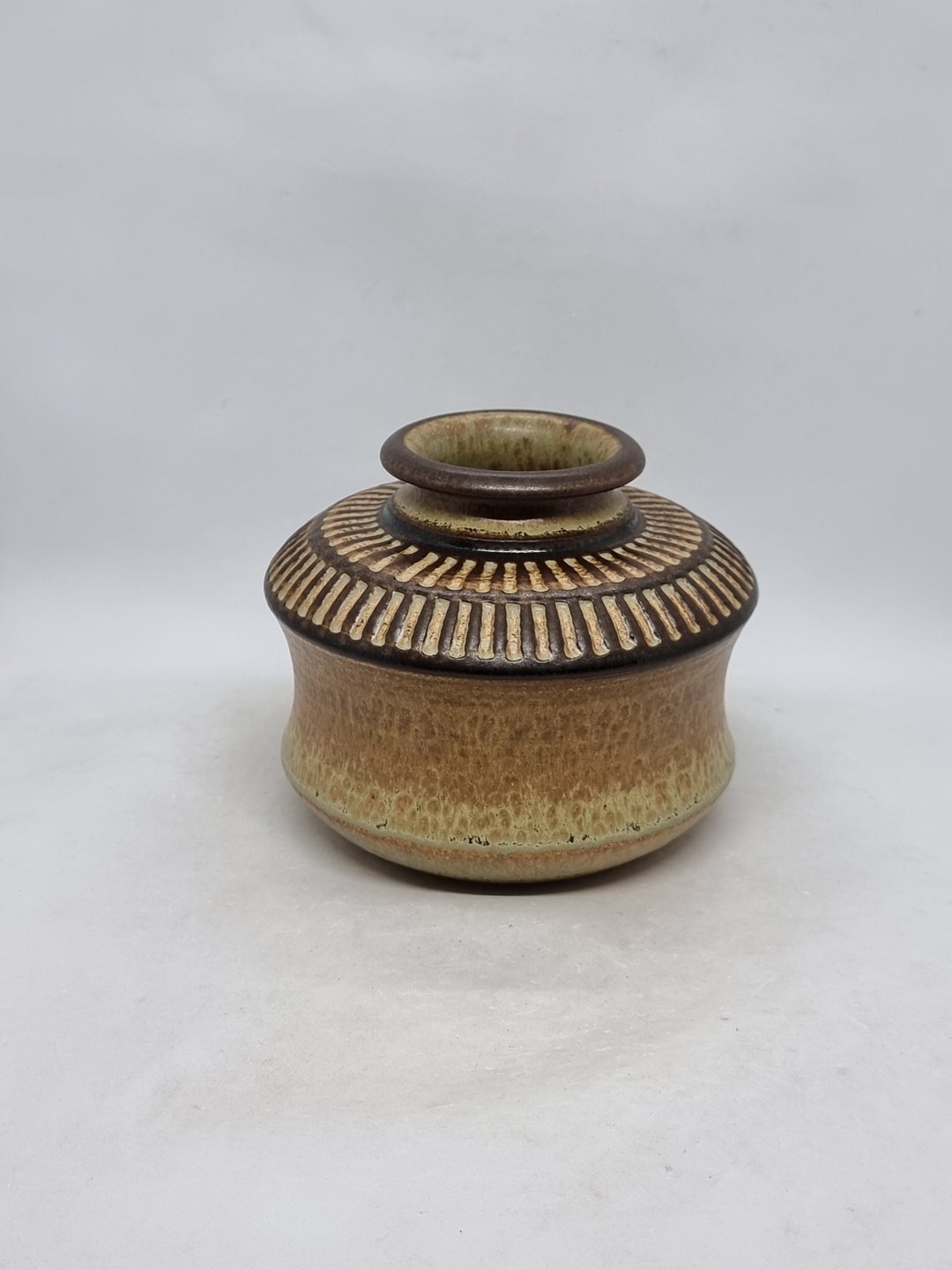 Vintage Soholm Denmark Stoneware Vase | Designed by Joseph Simon