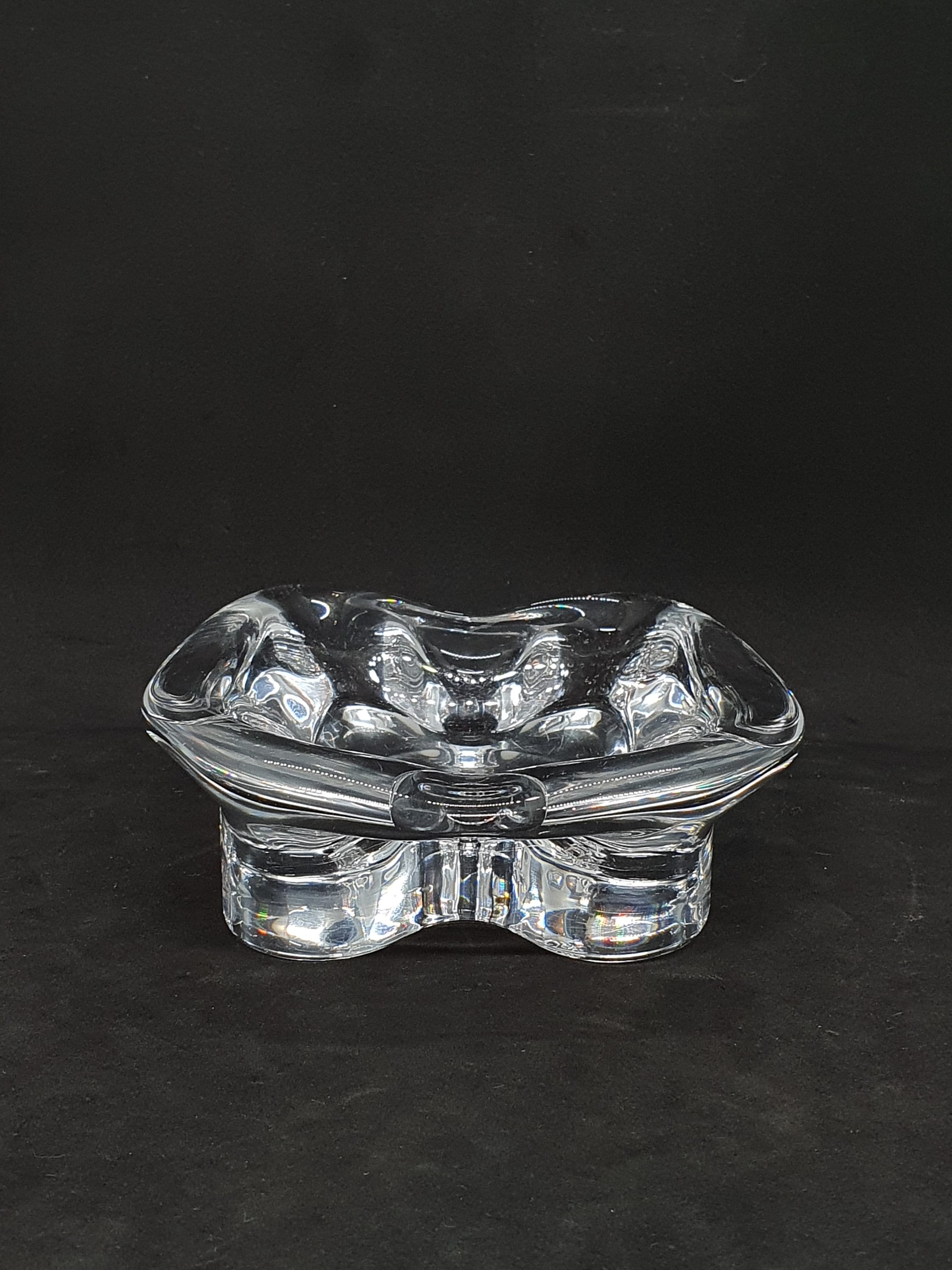 Orrefors crystal glass ashtray Made in Sweden 1960 Etsy