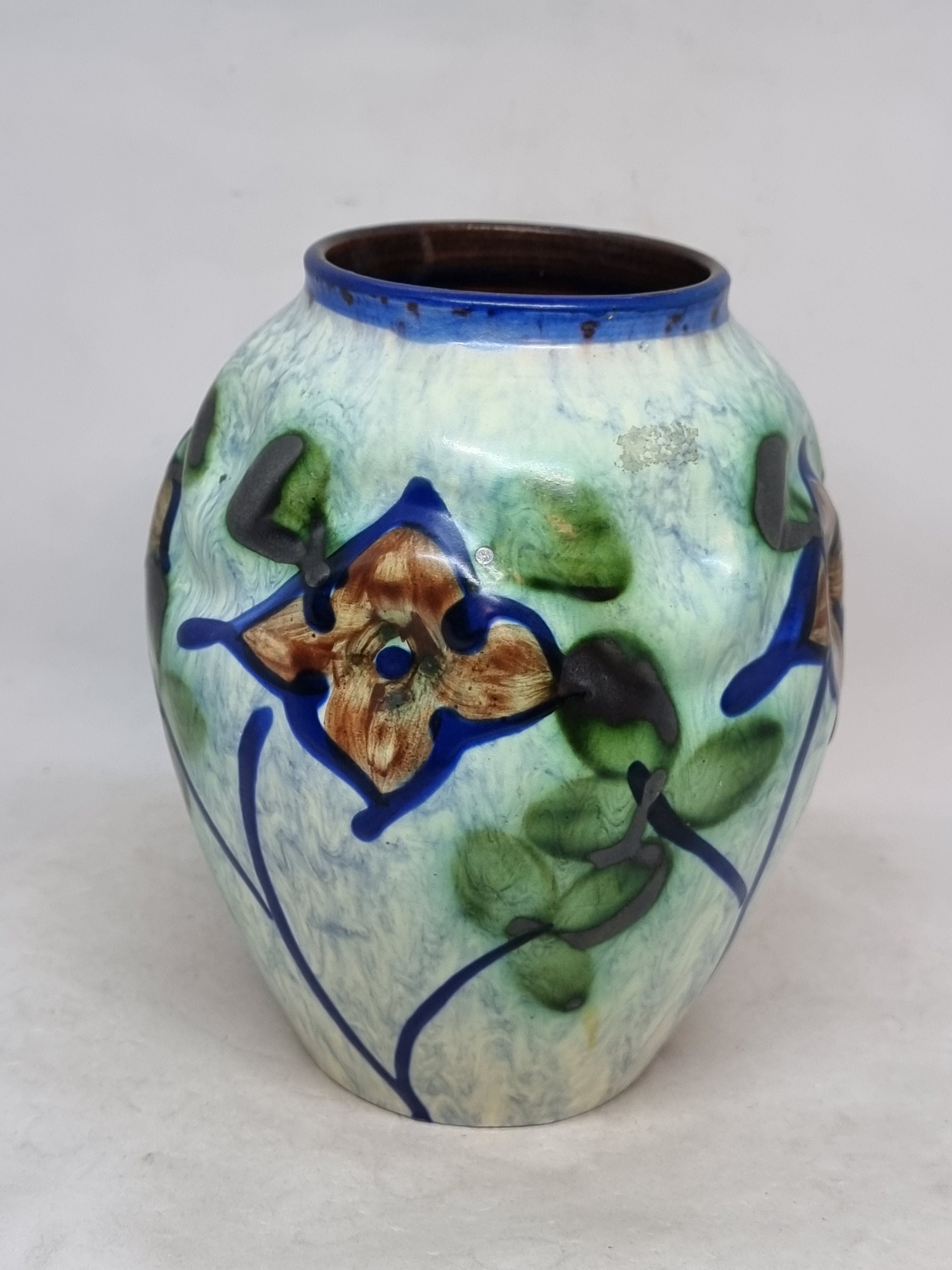 Vintage Upsala Ekeby Sweden Art Pottery Vase No. 1500/1544 | Made