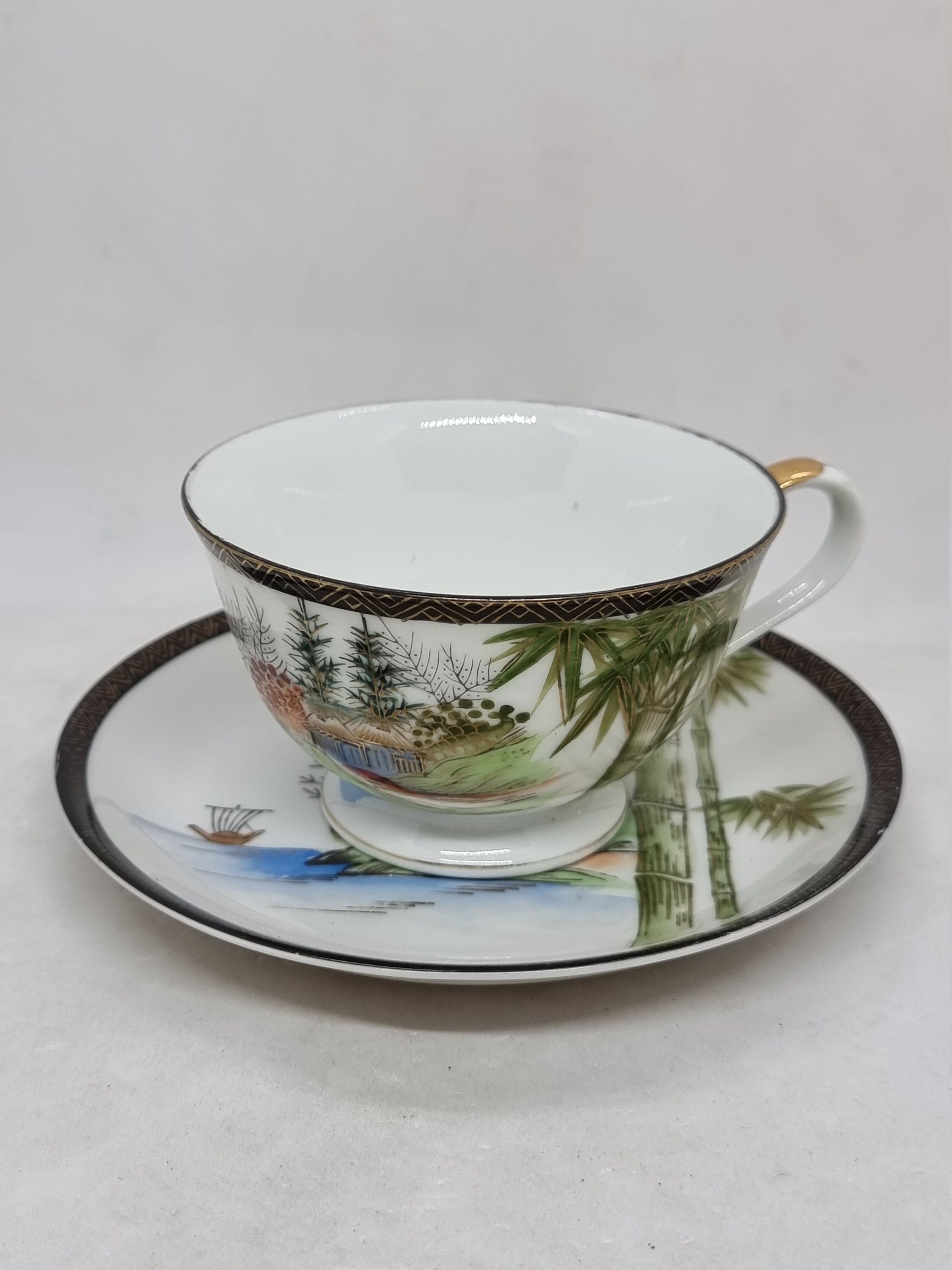 Vintage Soko China Handpainted Porcelain Cup & Saucer | Made in