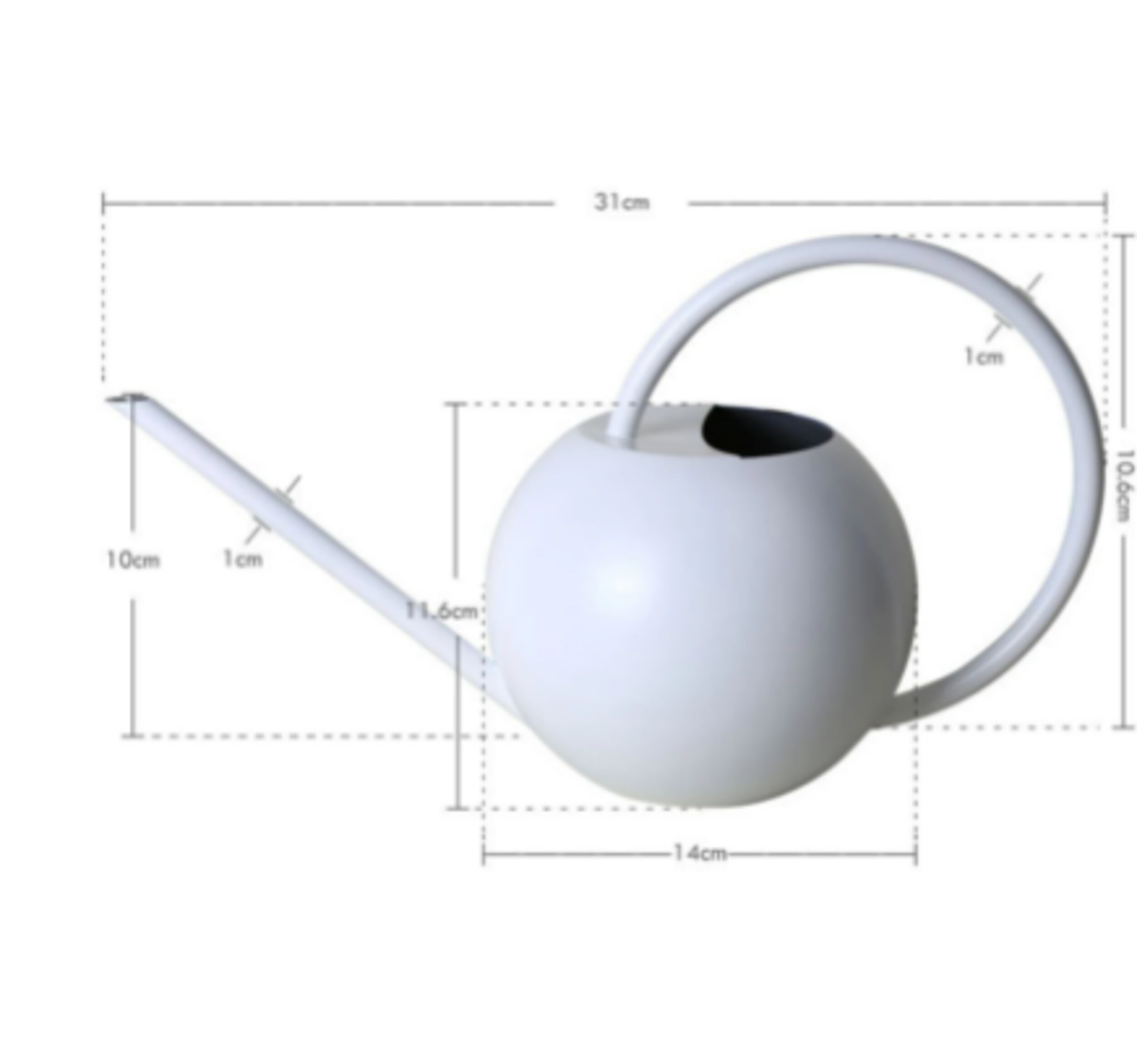 Watering Can 1000ml Long Nozzle Stainless Steel Metal European Etsy