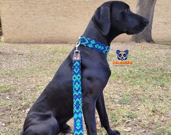 L - Leash with matching Collar - Handmade by Mexican Artisans