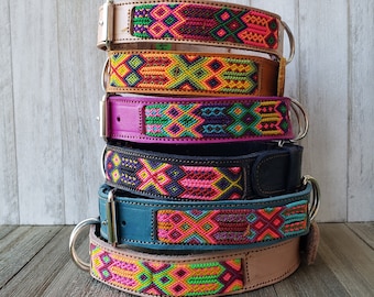 L  - Leather Dog Collar / Mexico Dog Collar Handmade