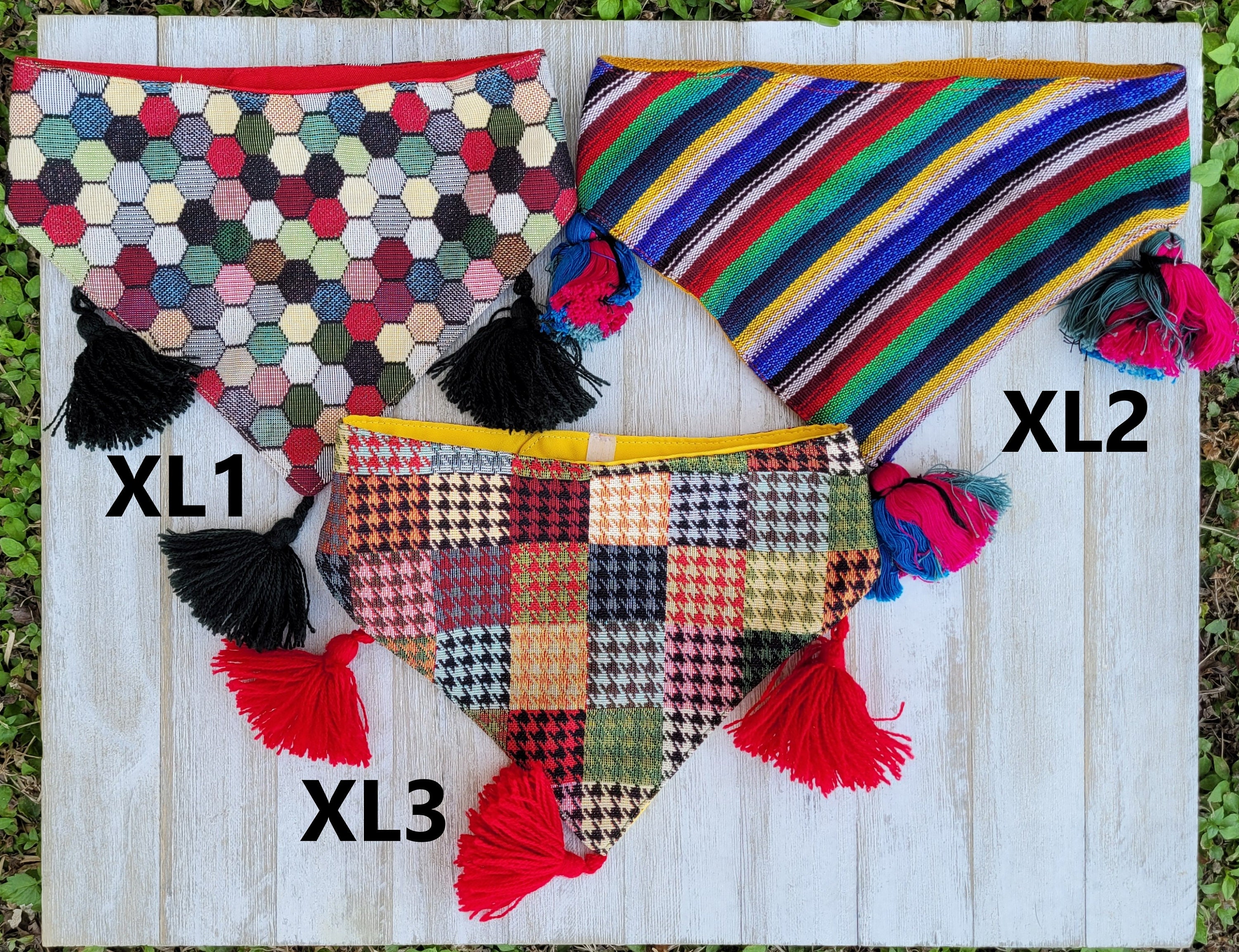 L XL Dog Bandana / Mexican Bandana / Reversible bandana Etsy