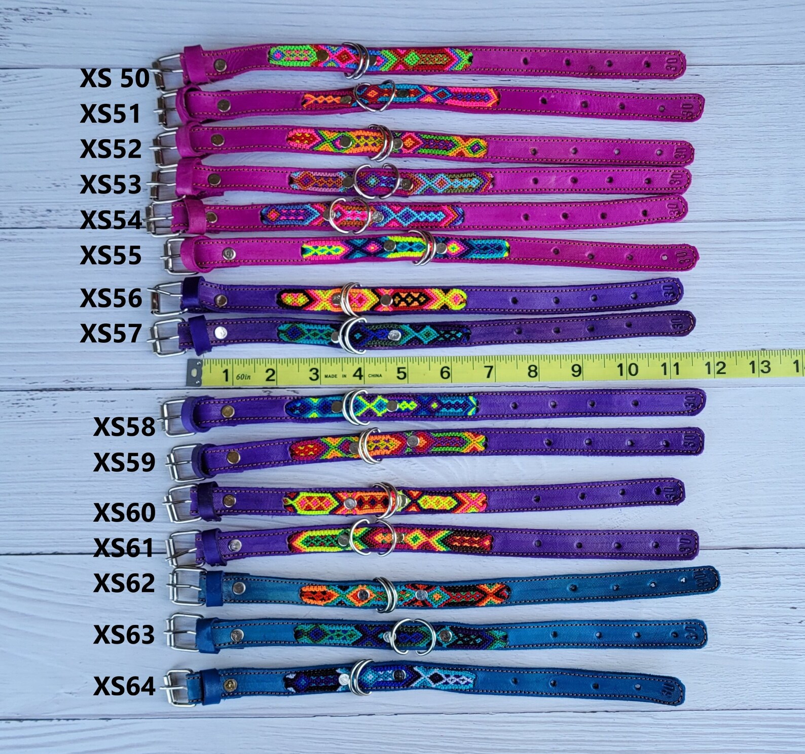 XS Leather Dog Collar / Handwoven Collar / Mexican Dog Etsy