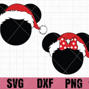 SVG de Natal, Mickey Santa SVG, Trick or Treat svg para silhueta e cricut, download instantâneo