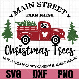 Caminhão de Natal svg, Mickey svg, SVG Cut File arquivo de decalque de vinil para silhueta cameo arquivo cricut ferro em