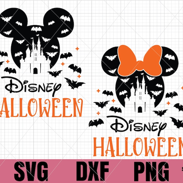 Halloween Bats SVG, Fall SVG, Mickey Pumpkin SVG, Trick or Treat svg for silhouette and cricut, instant download