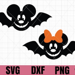 Halloween svg Bats svg, Mickey svg