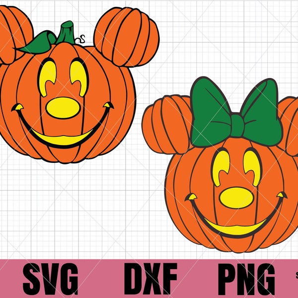 Pumpkin outline SVG, Fall SVG, Mickey Pumpkin SVG, Trick or Treat svg for silhouette and cricut, instant download