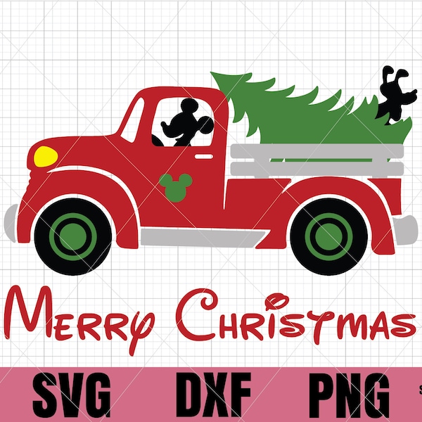 Weihnachten Truck svg Baum svg Santa svg Swirl svg Mickey svg