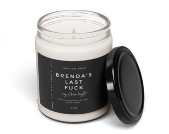 Candela profumata alla soia Last Fuck Relax, antistress, regalo ecologico, arredamento per la casa, 9oz