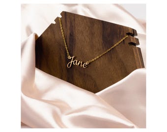 Personalized Name Necklace - Gold RoseGold & Silver Name Necklace with elegant jewelry box • Perfect Gift for Her • Personalized Gift