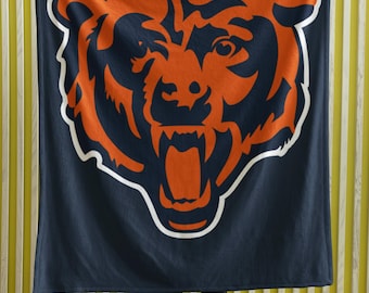 Coperta leggera in velluto dei Chicago Bears, coperta ultra morbida e accogliente per le giornate di gioco, arredamento per la casa, serate al cinema, tailgate party, regali o camera da letto