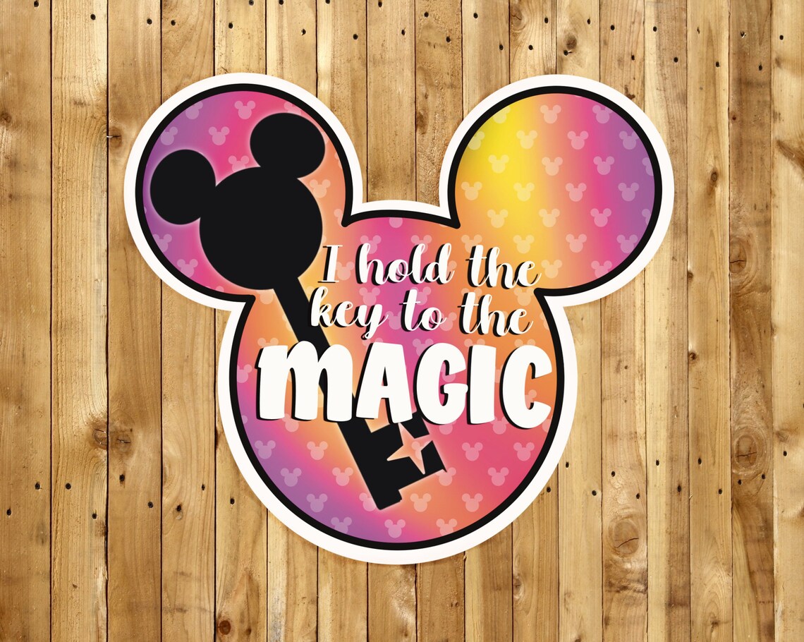 Magic key sticker magic key holder sticker disneyland key Etsy